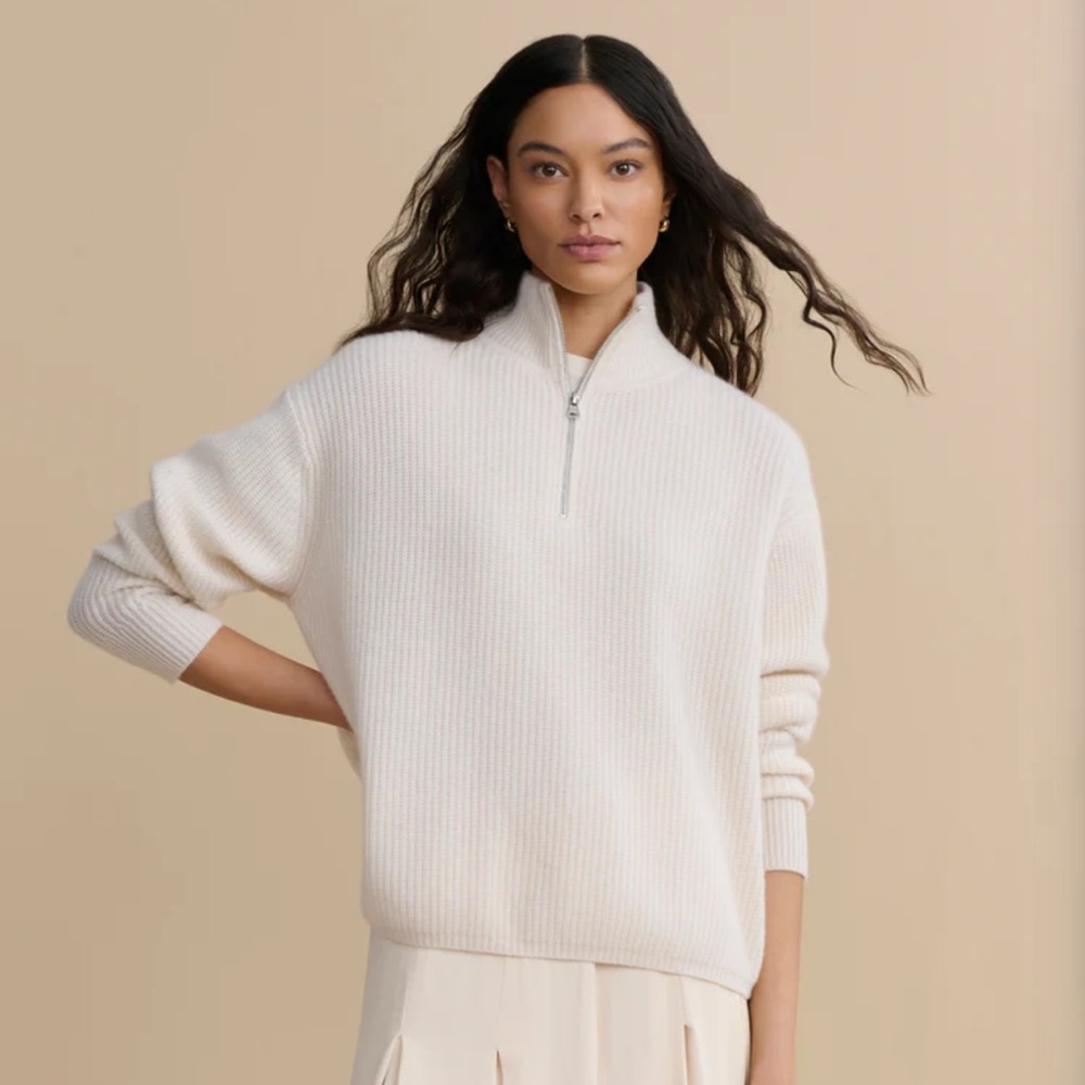 Jenni Kayne Cream Turtleneck Sweater
